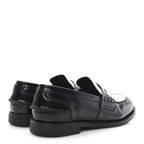 Miu Miu Spazzolato Penny Loafer 39 Black White
