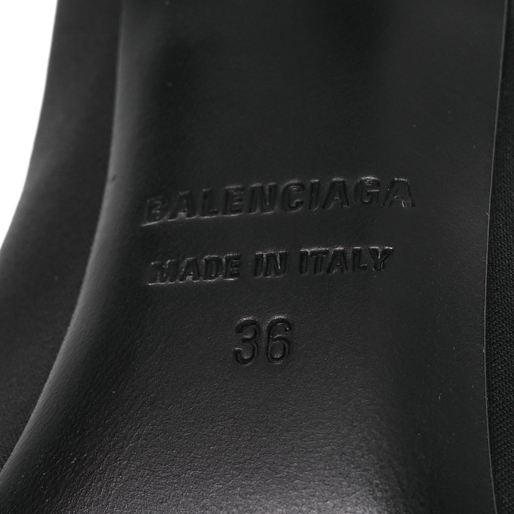 Balenciaga Jersey Crepe Extreme Pointed Toe Knife Booties 36 Black