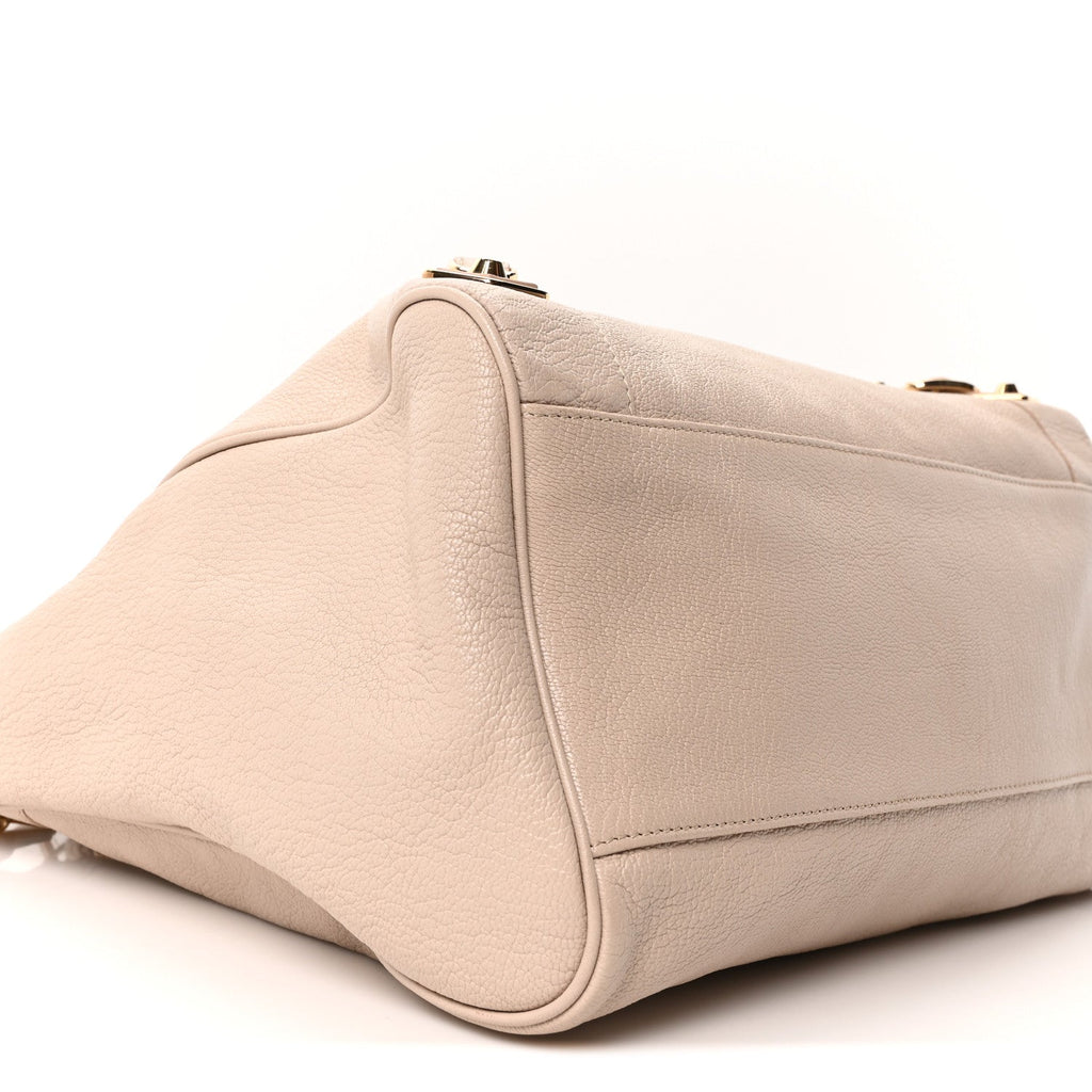 Balenciaga Chevre Gold Metallic Edge Hardware Velo Beige Praline