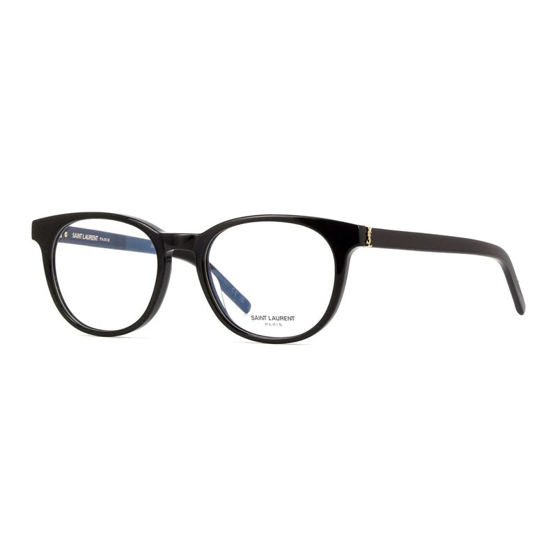 Saint Laurent Eyeglasses Round Full Rim, Transparent Beige Frame and Clear Demo Lenses Lens SLM111004