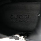 Gucci Calfskin Embossed Monogram Lace Up Ankle Boots 8 Black