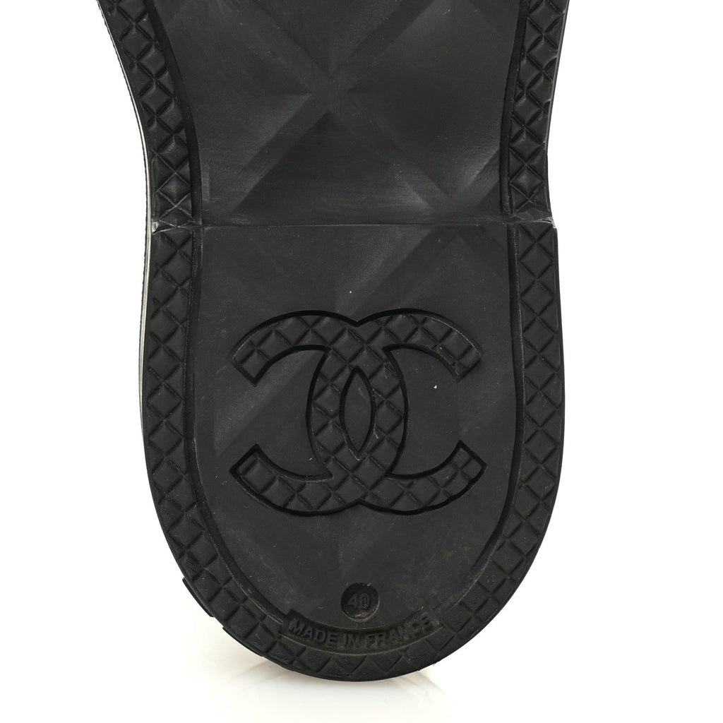 Chanel Caoutchouk CC High Boots 40 Black