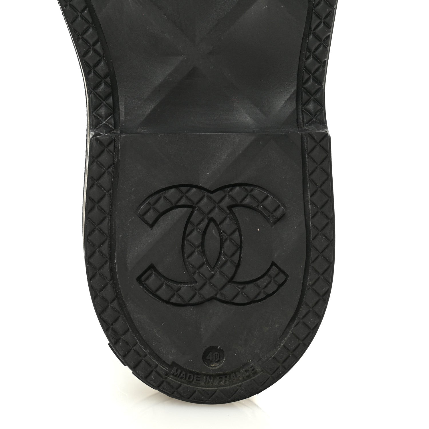 Chanel Caoutchouk CC High Boots 40 Black