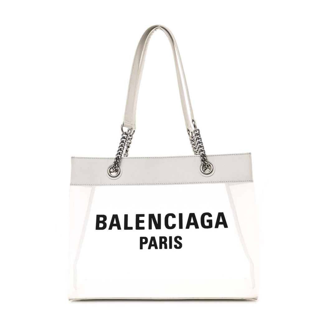 Balenciaga Mesh Large Duty Free Tote White