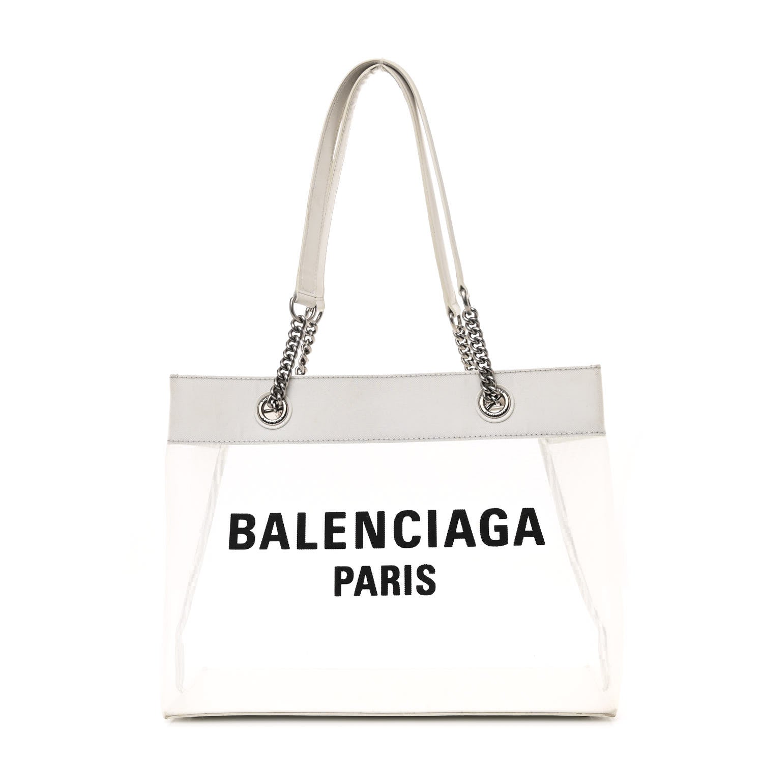 Balenciaga Mesh Large Duty Free Tote White