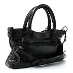 Balenciaga Agneau Arena Classic Hardware Le City First Bag Black