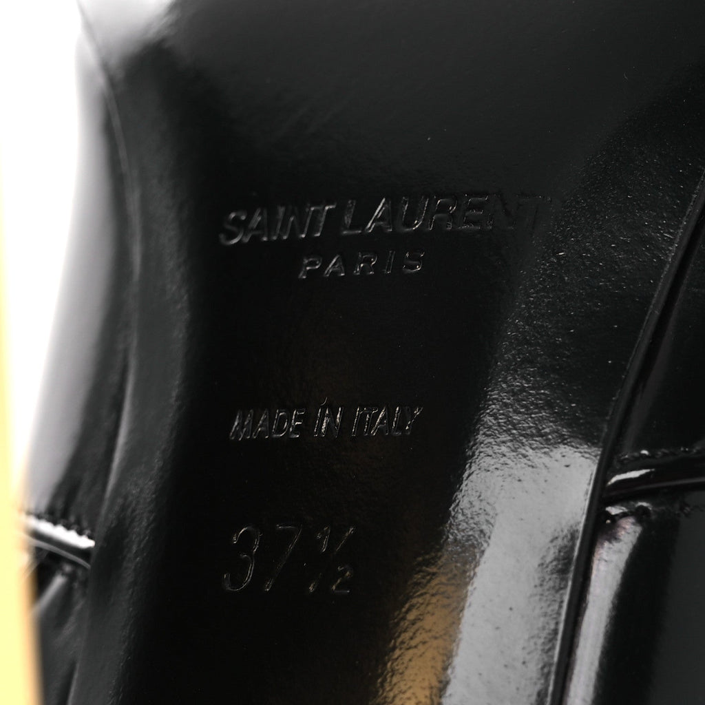 Saint Laurent Vitello Marilyn Auteuil 105 Ankle Zip Boots 37.5 Black