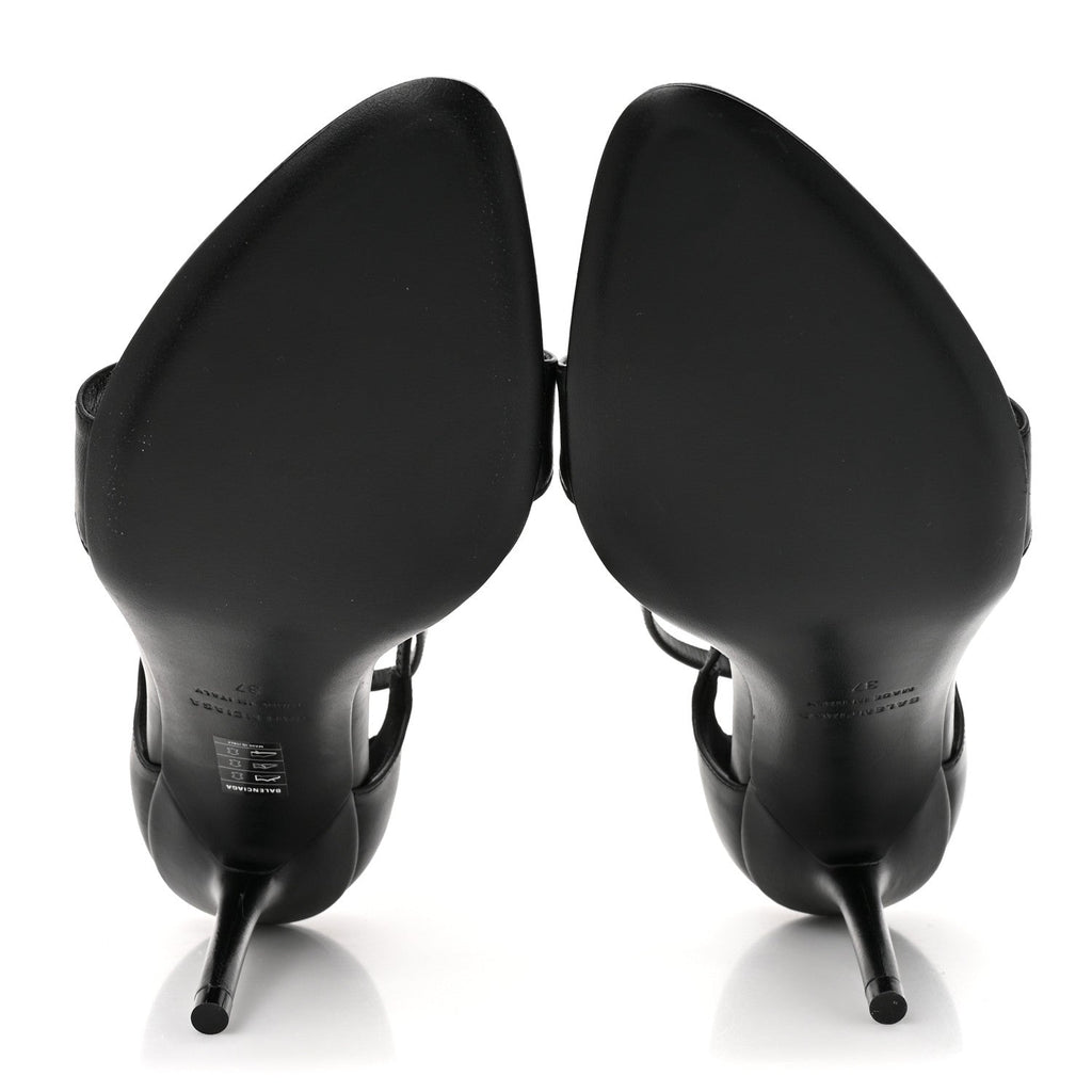 Balenciaga Calfskin Honey 90mm Sandal 37 Black