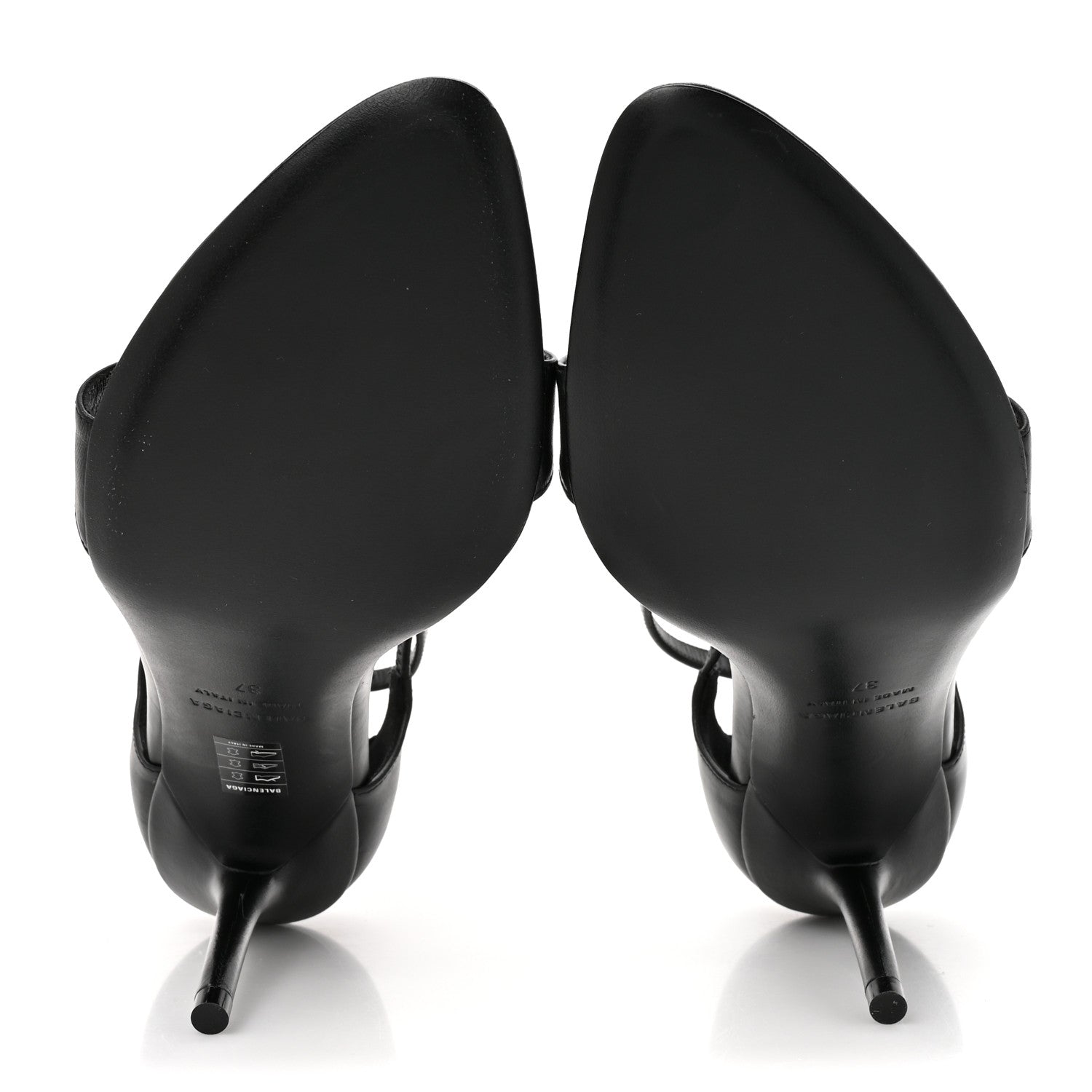Balenciaga Calfskin Honey 90mm Sandal 37 Black