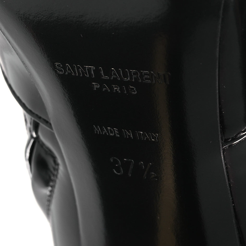 Saint Laurent Vitello Marilyn Auteuil 105 Ankle Zip Boots 37.5 Black