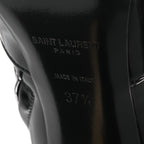 Saint Laurent Vitello Marilyn Auteuil 105 Ankle Zip Boots 37.5 Black