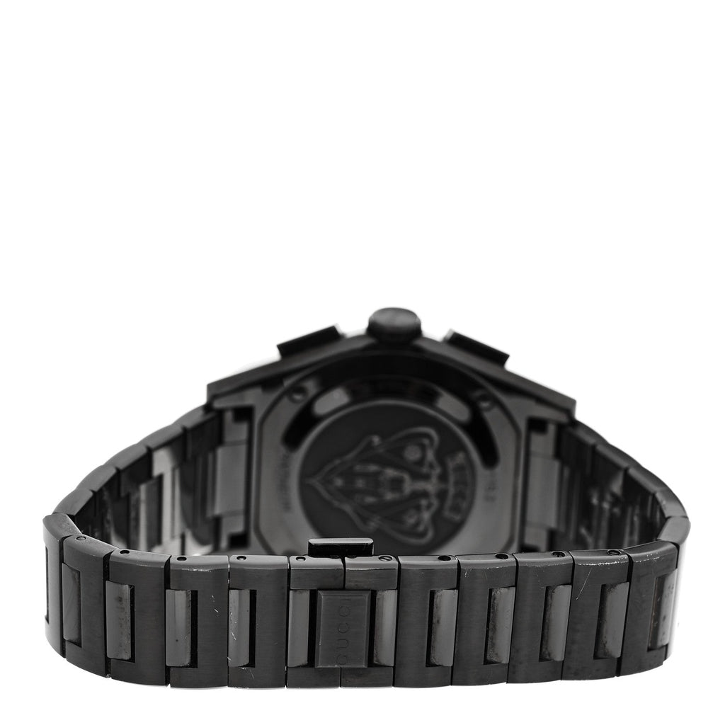 Gucci Stainless Steel 44mm Pantheon Chronograph Quartz Watch Black