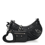 Balenciaga Agneau Arena Le Cagole Chain Shoulder Bag XS Black