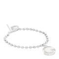Gucci Sterling Silver Boule Bead Charm Toggle Bracelet