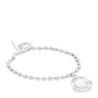Gucci Sterling Silver Boule Bead Charm Toggle Bracelet