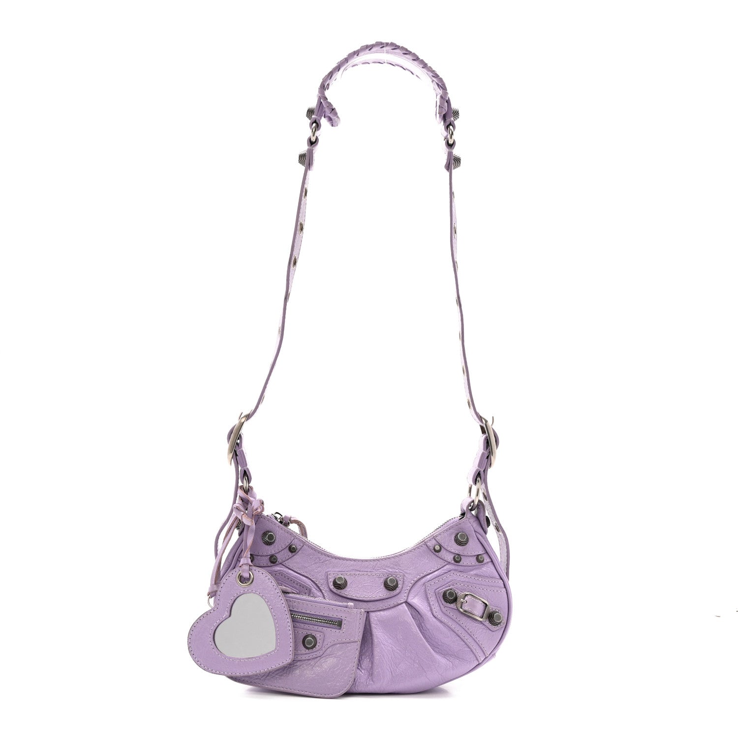 Balenciaga Agneau Arena Le Cagole Shoulder Bag XS Lilac
