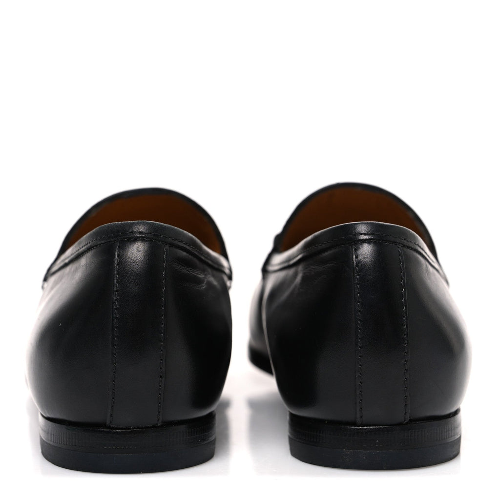 Gucci Calfskin Womens Jordaan Loafers 35.5 Black