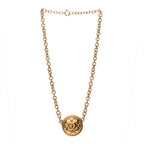 Chanel Quilted CC Pendant Chain Necklace Gold
