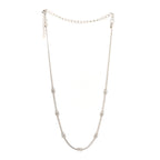 Chanel Metal CC Short Chain Necklace Silver
