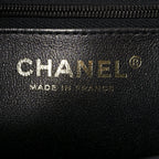 Chanel Mirror Calfskin Quilted Nano Kelly Shopper Black