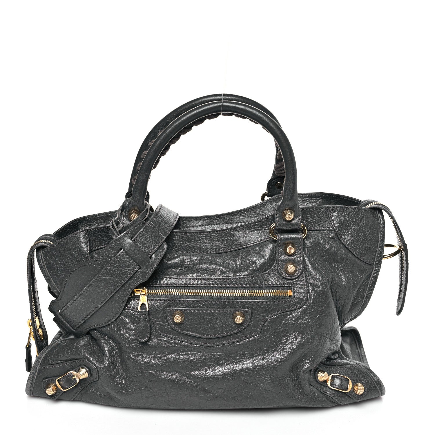 Balenciaga Agneau Giant 12 Gold Hardware City Gris Fossile