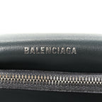 Balenciaga Metallic Crushed Calfskin Quilted Small Crush Chain Bag Steel Grey