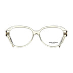 Saint Laurent Eyeglasses Oval Full Rim, Black Frame and Clear Demo Lenses Lens SL411001