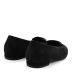 Chanel Suede Heart CC Loafers 40.5 Black