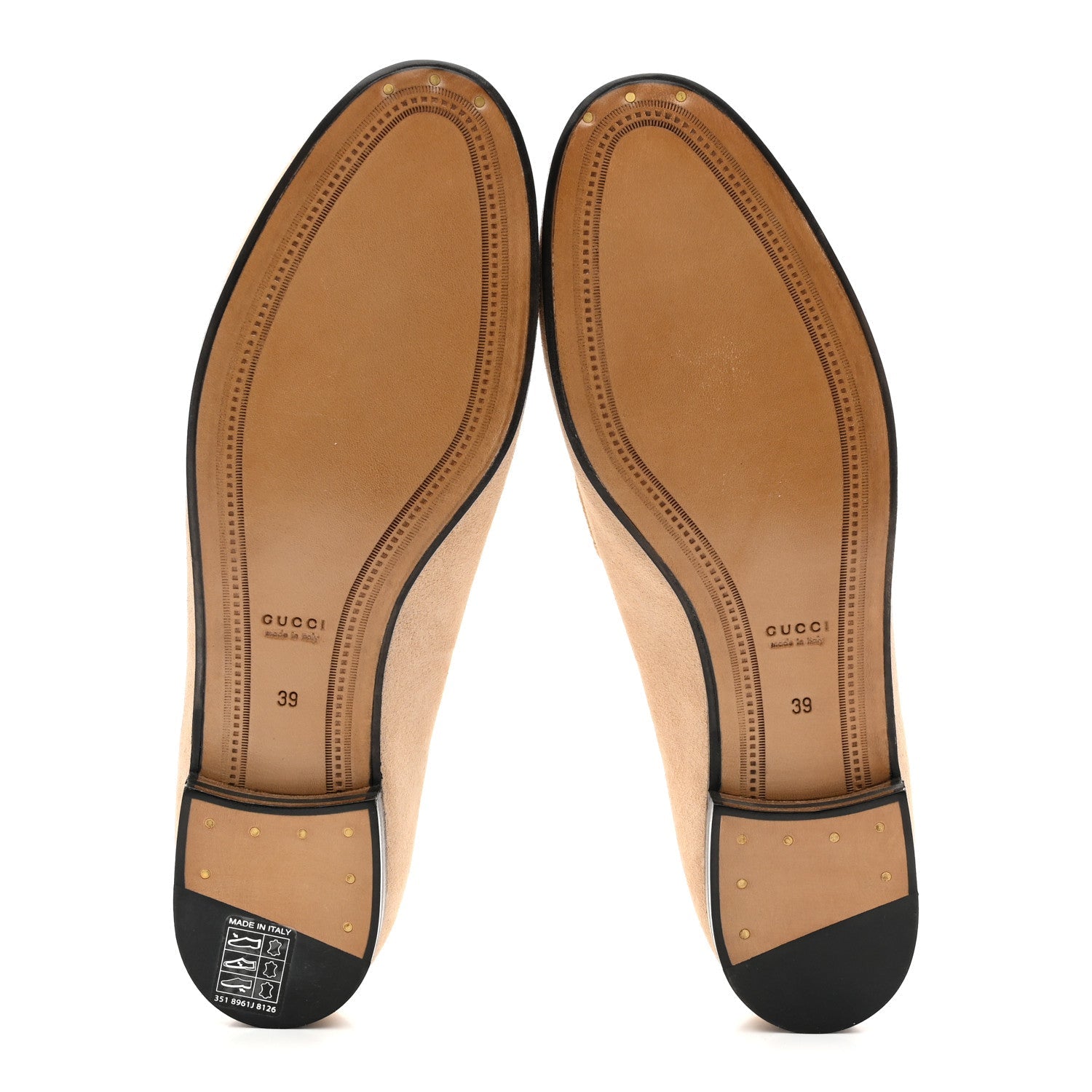 Gucci Suede Horsebit Womens Jordaan Loafers 39 Pink Sand