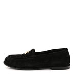 Chanel Suede Calfskin CC Loafers 39.5 Black