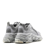 Balenciaga Fabric Mesh Dyed Mens Triple S Sneakers 45 Grey