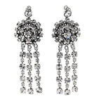 Gucci Metal Crystal Drop Earrings
