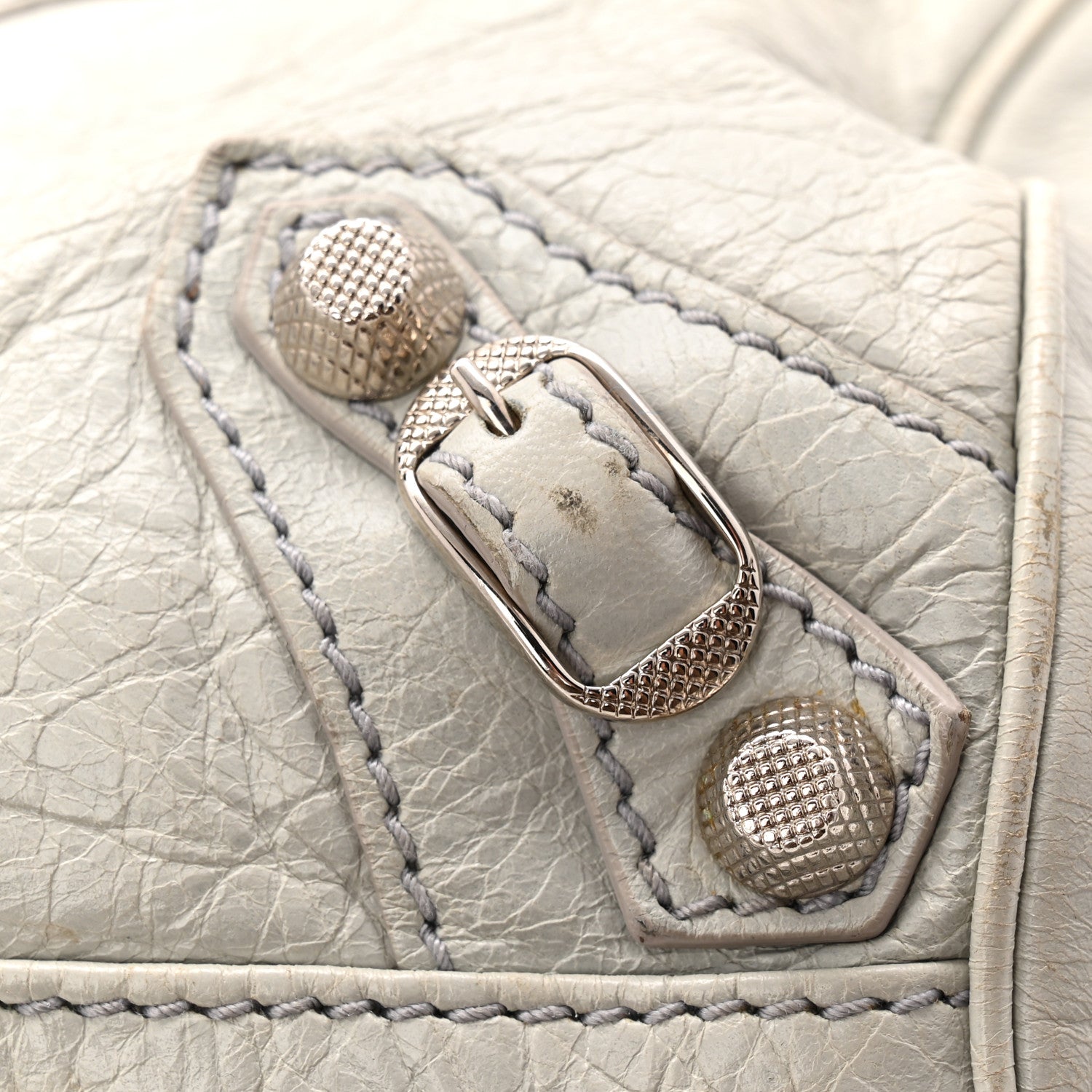 Balenciaga Agneau Giant 12 Silver Hardware Mini Twiggy Gris Glace