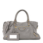 Balenciaga Agneau Giant 12 Gold Hardware Part Time Gris Pyrite