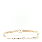 Chanel Crystal Sparkling Wheat CC Choker Necklace Gold