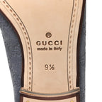 Gucci Luxury Suede Guccissima Mens Horsebit Mocassin Loafers 9.5 Foggy Grey