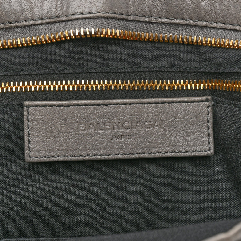 Balenciaga Agneau Giant 12 Gold Hardware Part Time Gris Pyrite