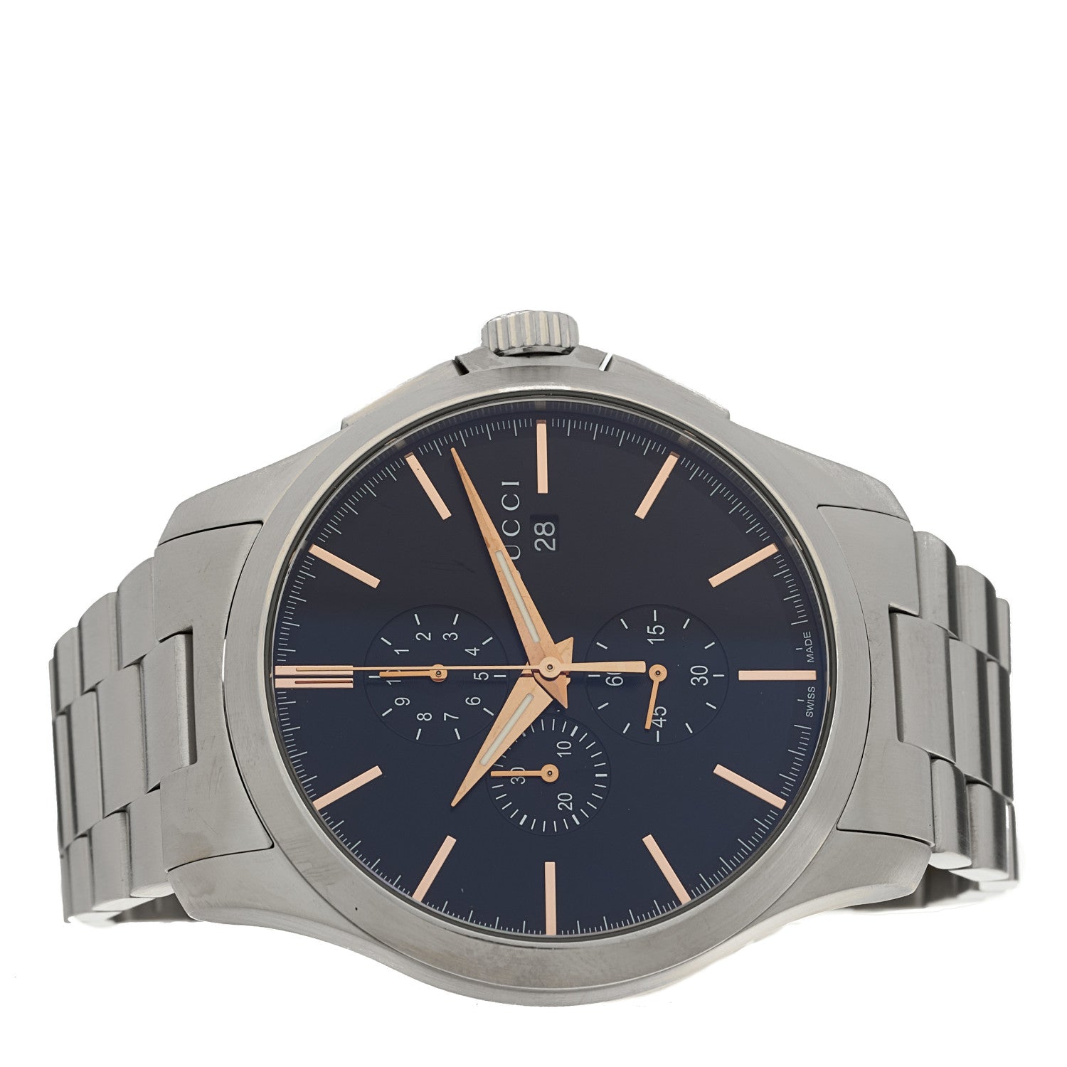 Gucci Stainless Steel 44mm G-Timeless Chronograph Quartz Watch Black