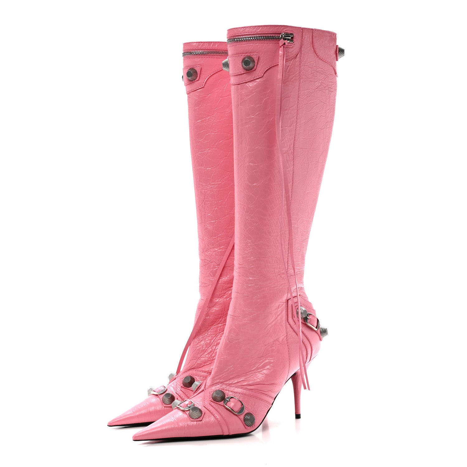 Balenciaga Agneau Arena Cagole 90mm Boots 39 Sweet Pink