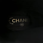 Chanel Suede Calfskin CC Short Boots 37.5 Black