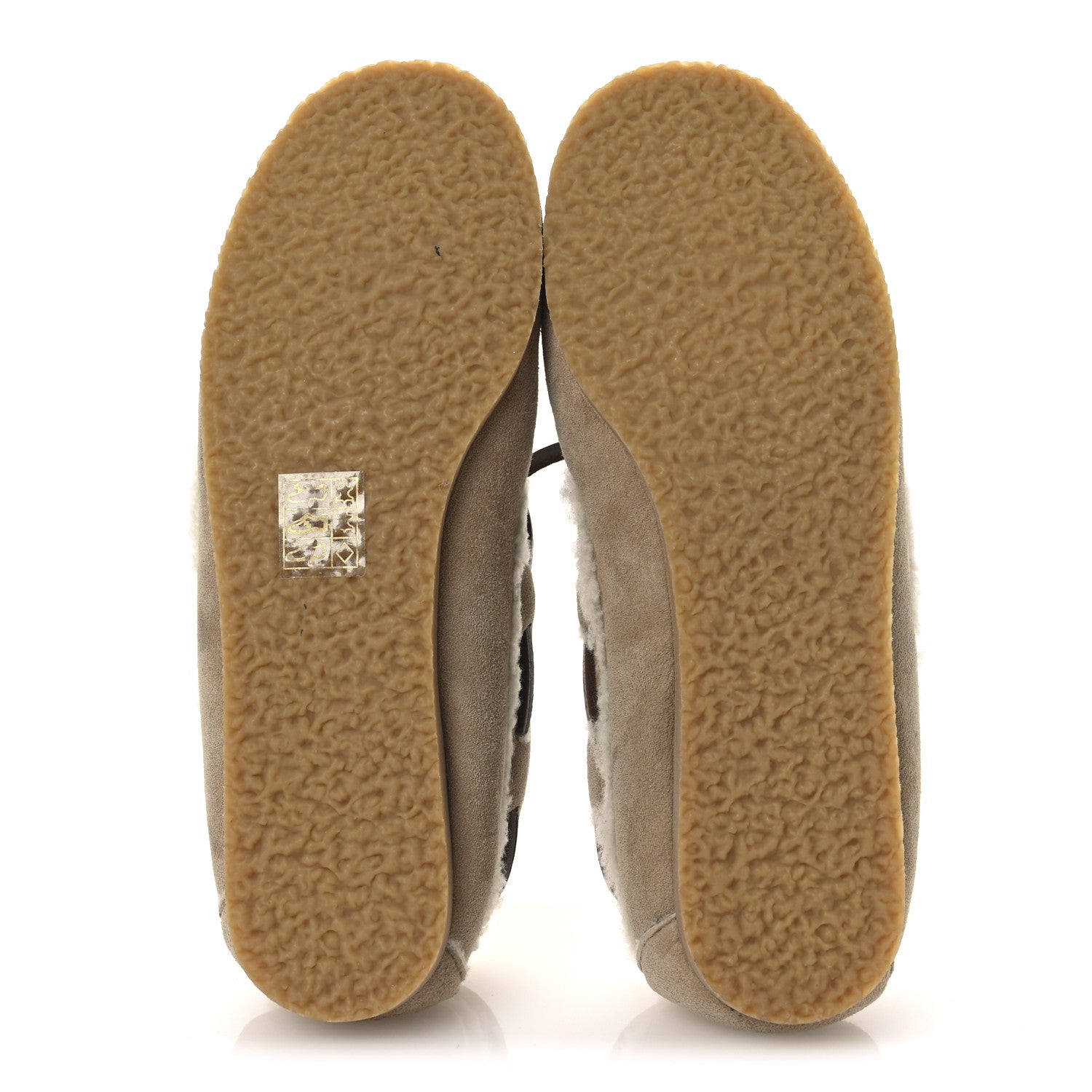 Miu Miu Shearling Moccasin Loafers 35 Beige