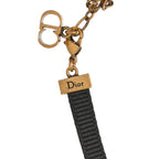 Christian Dior Grosgrain Ribbon Dior Logo Choker Necklace Black