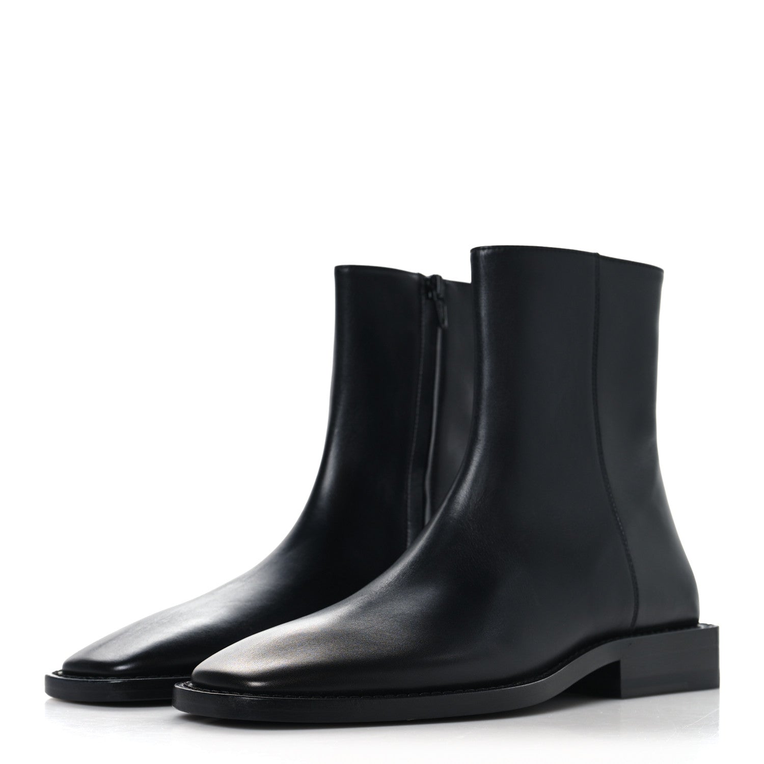 Balenciaga Calfskin Soft Rim Ankle Booties 37 Black