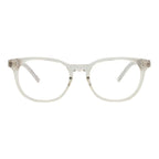 Saint Laurent Eyeglasses Round Full Rim, Transparent Beige Frame and Clear Demo Lenses Lens SLM111004