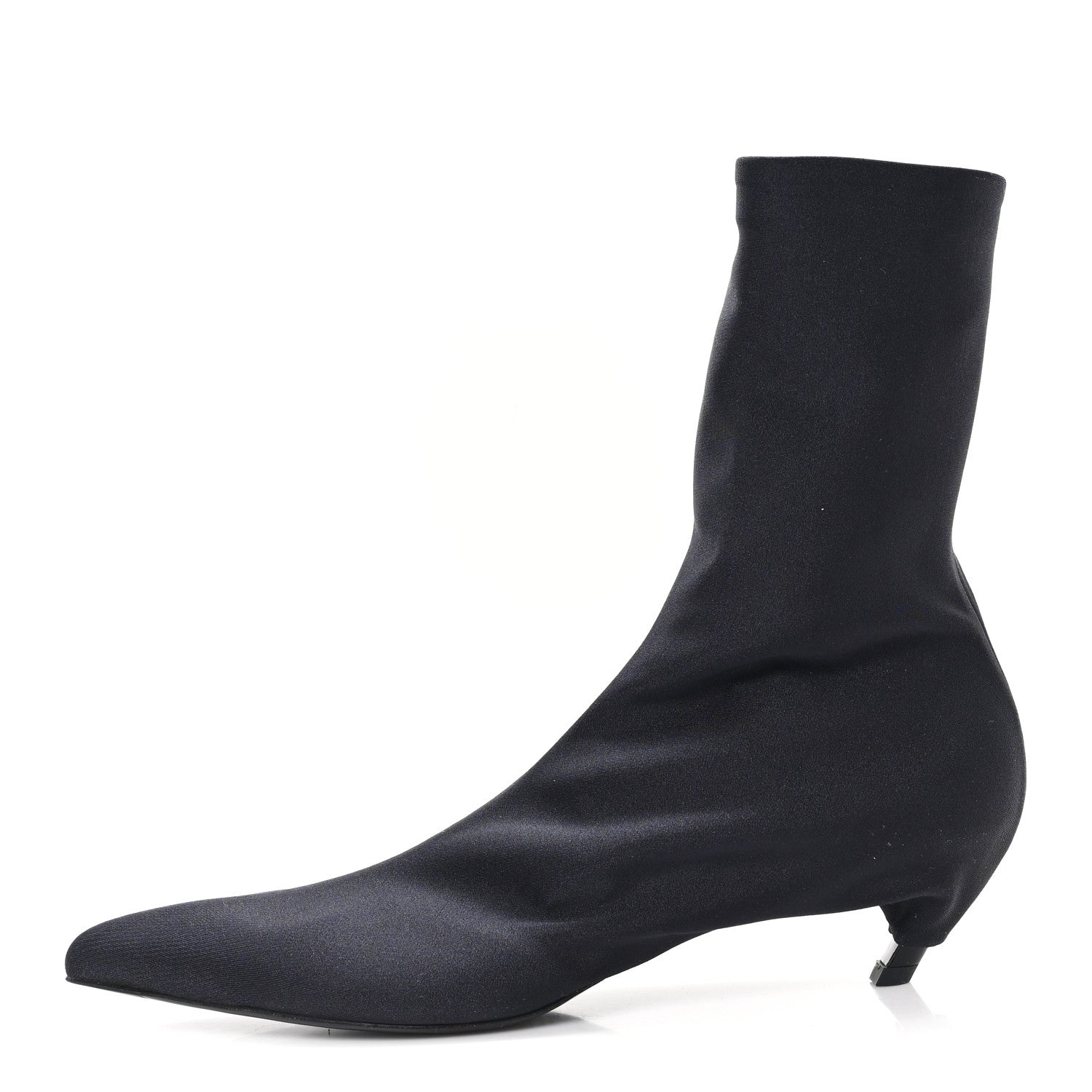 Balenciaga Jersey Crepe Pointed Toe Knife Booties 40 Black