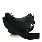 Balenciaga Recycled Sport Nylon Logo Embroidered Wheel Sling Bag Black White