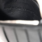 Balenciaga Grained Calfskin Miami Logo Cash Coin Card Holder On Keychain Black