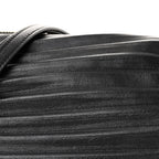 Loewe Lambskin Pleated Bracelet Pouch Shoulder Bag Black