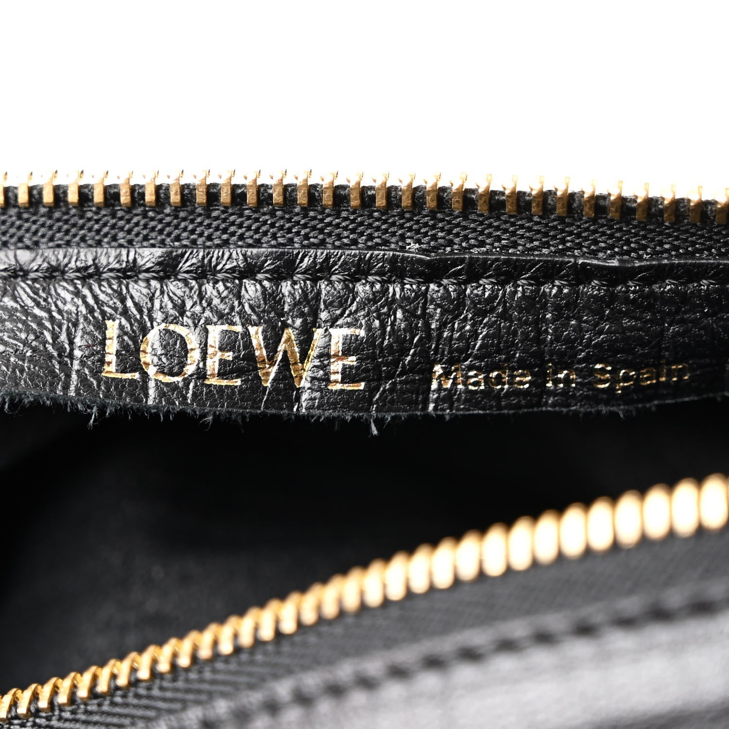 Loewe Lambskin Pleated Bracelet Pouch Shoulder Bag Black
