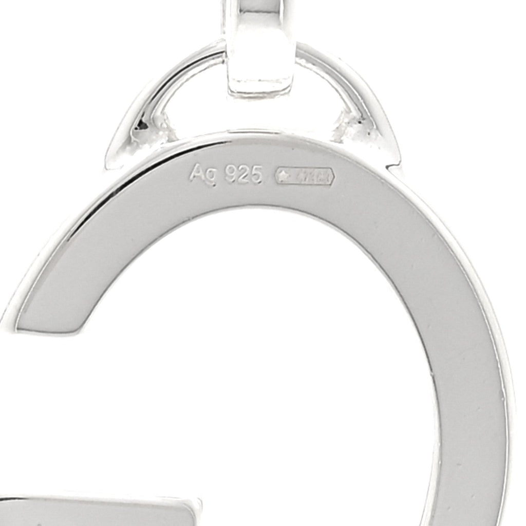 Gucci Sterling Silver G Pendant Necklace